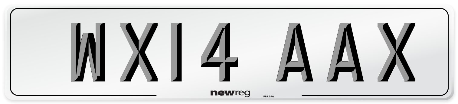 WX14 AAX Number Plate from New Reg